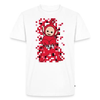 Les Télétubbies Po Dans Un Design Cool De Pixels - T-shirt Premium bio Homme - blanc - Devant - Nico (187cm)
