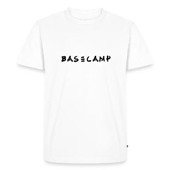 Base Camp - Men's Premium Organic T-Shirt - white - Front - Nico (187cm)