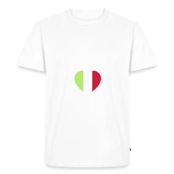 Italy - Men's Premium Organic T-Shirt - white - Front - Nico (187cm)