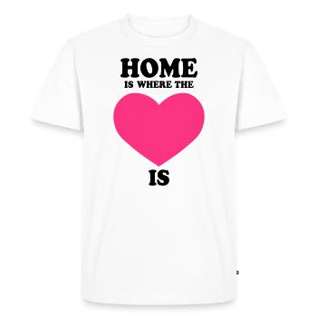 La maison est où le coeur est - T-shirt Premium bio Homme - blanc - Devant - Nico (187cm)