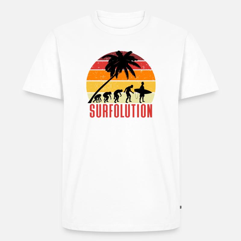 Surf Evolution Surfolution - Männer Premium Bio T-Shirt - Weiß