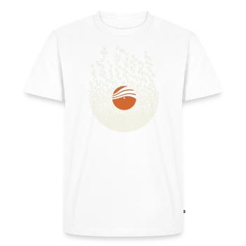 Funky Vinyl - T-shirt Premium bio Homme - blanc - Devant - Nico (187cm)