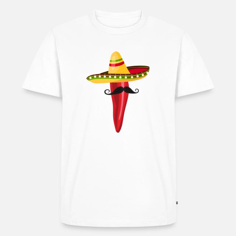 Chilli - Männer Premium Bio T-Shirt - Weiß