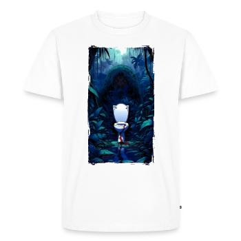 Trex dans la jungle wc - T-shirt Premium bio Homme - blanc - Devant - Nico (187cm)