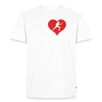 Fencing - Men's Premium Organic T-Shirt - white - Front - Nico (187cm)