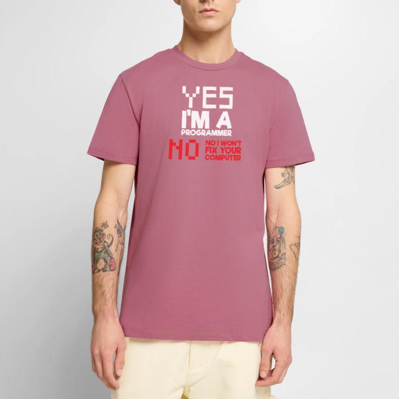 Ja Ich bin ein Programmierer Informatik Computer Männer Premium Bio T-Shirt