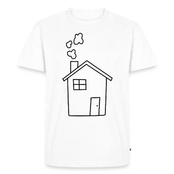 Maison Maison Confortable - T-shirt Premium bio Homme - blanc - Devant - Nico (187cm)