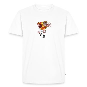Rugby Vous n'êtes jamais trop jolie pour jouer au rugby - T-shirt Premium bio Homme - blanc - Devant - Nico (187cm)