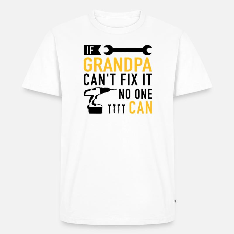 Opa - Männer Premium Bio T-Shirt - Weiß