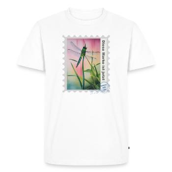 Illustration à l’aérographe « Dragonfly 02 » DE - T-shirt Premium bio Homme - blanc - Devant - Nico (187cm)