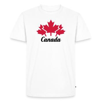 3 Feuille d'érable Canada, CANADA - T-shirt Premium bio Homme - blanc - Devant - Nico (187cm)