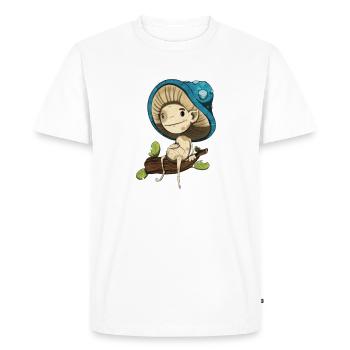 Spoky Mushroom - Men's Premium Organic T-Shirt - white - Front - Nico (187cm)