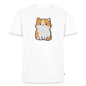 chat mignon, animal de compagnie - T-shirt Premium bio Homme - blanc - Devant - Nico (187cm)