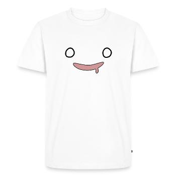 kawaii face, funny expression - Men's Premium Organic T-Shirt - white - Front - Nico (187cm)