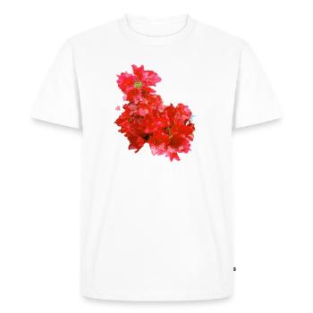 laurier-rose,fleur,lotus,vigne,floral,fleurs - T-shirt Premium bio Homme - blanc - Devant - Nico (187cm)