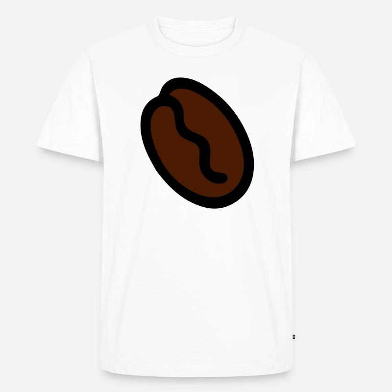 Kaffeebohne Kaffee coffee bean - Männer Premium Bio T-Shirt - Weiß