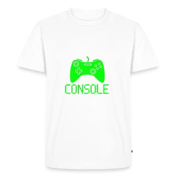 J'peux pas j'ai console | Humour - T-shirt Premium bio Homme - blanc - Devant - Nico (187cm)