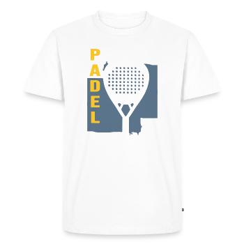 Tennis de padel Joueurs de padel - T-shirt Premium bio Homme - blanc - Devant - Nico (187cm)