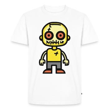 Zombie Halloween Drôle Drôle - T-shirt Premium bio Homme - blanc - Devant - Nico (187cm)