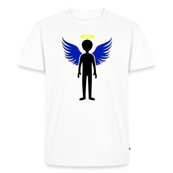 Ailes d’ange - T-shirt Premium bio Homme - blanc - Devant - Nico (187cm)