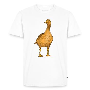 Orange goose - Men's Premium Organic T-Shirt - white - Front - Nico (187cm)