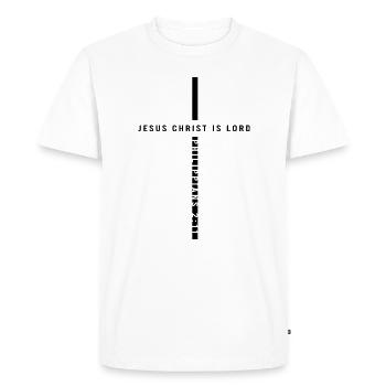 Jésus est Seigneur Christianisme Étude biblique - T-shirt Premium bio Homme - blanc - Devant - Nico (187cm)
