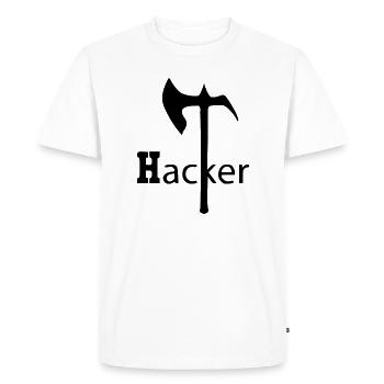 hacker tshirt gift for nerds and geek - Men's Premium Organic T-Shirt - white - Front - Nico (187cm)