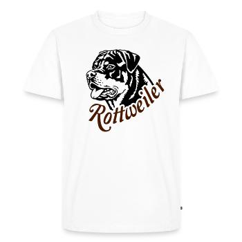 569 Rottweiler chien - T-shirt Premium bio Homme - blanc - Devant - Nico (187cm)