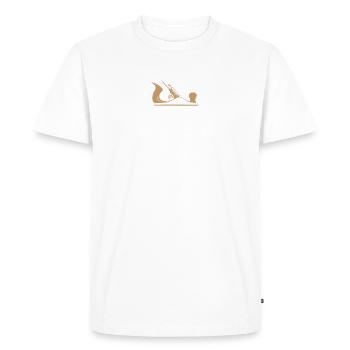 Râleur menuisier T-shirt - T-shirt Premium bio Homme - blanc - Devant - Nico (187cm)