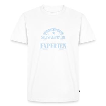 Self-talk leads competent advice - Men's Premium Organic T-Shirt - white - Front - Nico (187cm)
