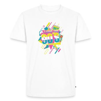 Années 90 J’adore les années 90 - T-shirt Premium bio Homme - blanc - Devant - Nico (187cm)