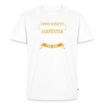 Carpenter Saying Funny Craftsman Hammer Timber Construction - Men's Premium Organic T-Shirt - white - Front - Nico (187cm)