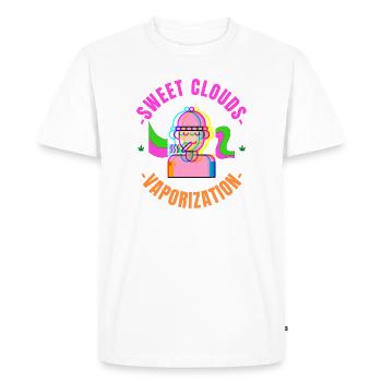 Vapenation transparente - T-shirt Premium bio Homme - blanc - Devant - Nico (187cm)