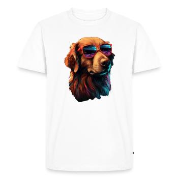 Hovawart Cool - Chien Hovawart - T-shirt Premium bio Homme - blanc - Devant - Nico (187cm)