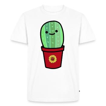 Cactus Plantes Plantes Cactus Cataracte - T-shirt Premium bio Homme - blanc - Devant - Nico (187cm)