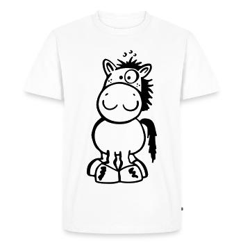 Little Horse - Men's Premium Organic T-Shirt - white - Front - Nico (187cm)
