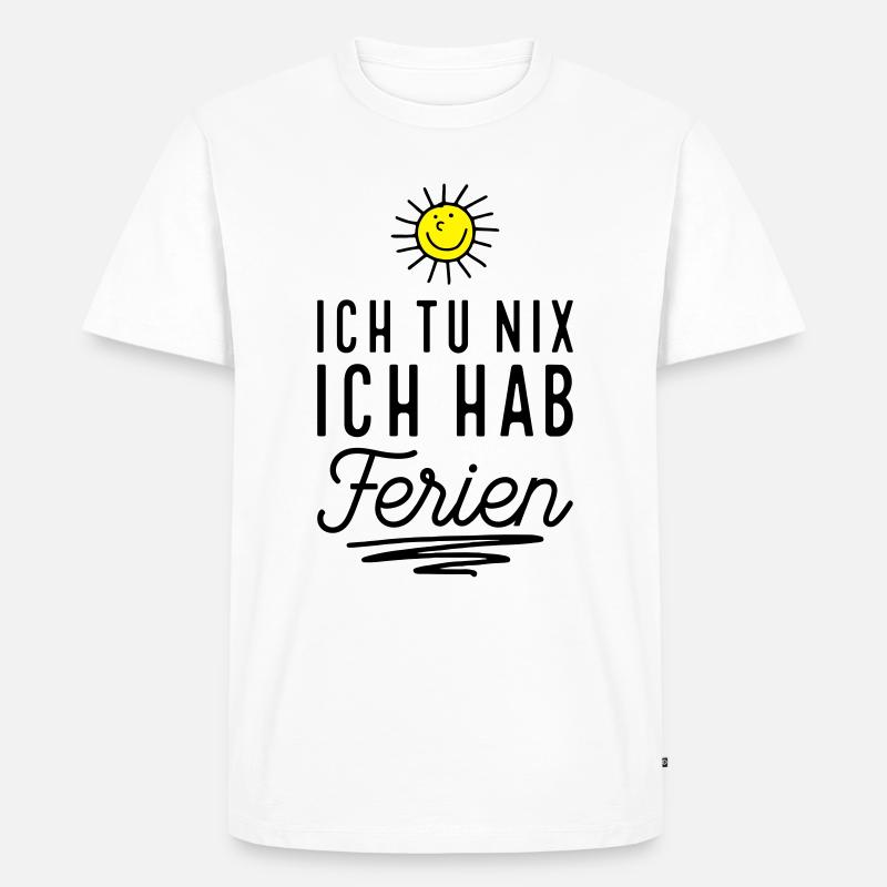 Endlich Ferien - Männer Premium Bio T-Shirt - Weiß