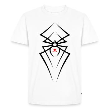 Spider Black Widow Tribal R6Z - Men's Premium Organic T-Shirt - white - Front - Nico (187cm)