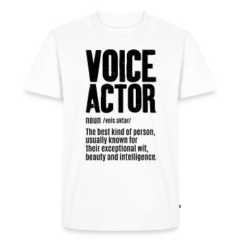 Définition de l’acteur de doublage - T-shirt Premium bio Homme - blanc - Devant - Nico (187cm)