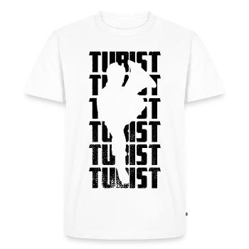 Funny tuba player - Men's Premium Organic T-Shirt - white - Front - Nico (187cm)