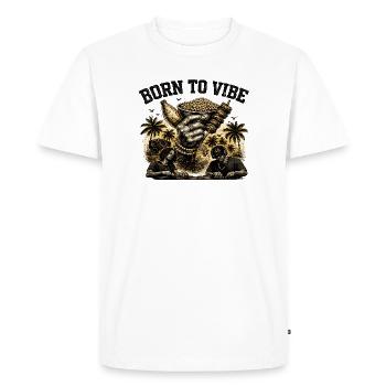 Born to Vibe: Tropical DJ Crew - Men's Premium Organic T-Shirt - white - Front - Nico (187cm)