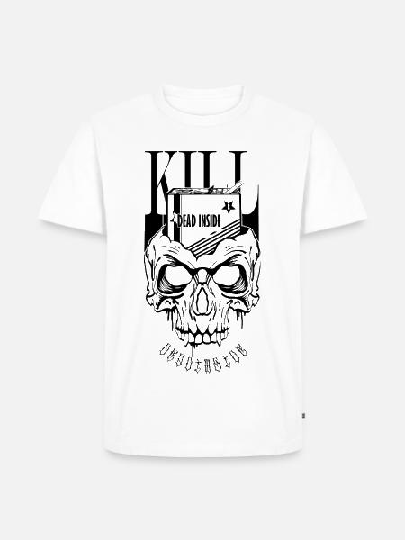 Abstrakter Schädel - Männer Premium Bio T-Shirt - Weiß