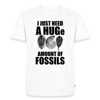| de collecte de fossiles Cadeau de passe-temps en géologie fossile - T-shirt Premium bio Homme - blanc - Devant - Nico (187cm)