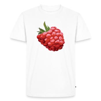 Raspberry - Men's Premium Organic T-Shirt - white - Front - Nico (187cm)
