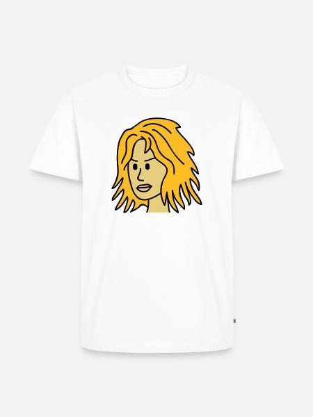 Angry Woman Face - Men's Premium Organic T-Shirt - white