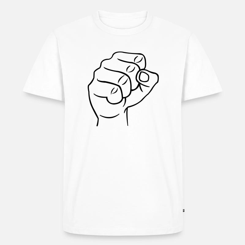faust1 - Männer Premium Bio T-Shirt - Weiß