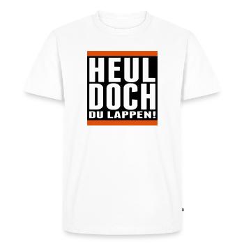 howl but you rag saying dieter malle sticker - Men's Premium Organic T-Shirt - white - Front - Nico (187cm)