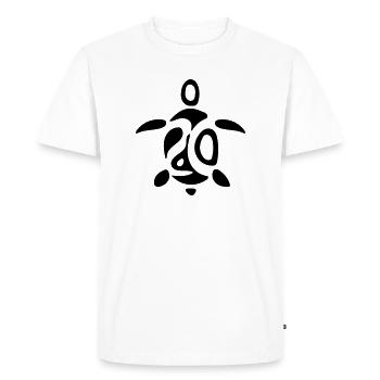 Vintage Tribal Turtle - Men's Premium Organic T-Shirt - white - Front - Nico (187cm)