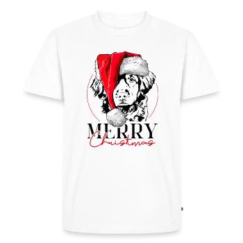 RETRIEVER DE PÉAGE DE CANARD DE LA NOUVELLE-ÉCOSSE Joyeux Noël - T-shirt Premium bio Homme - blanc - Devant - Nico (187cm)