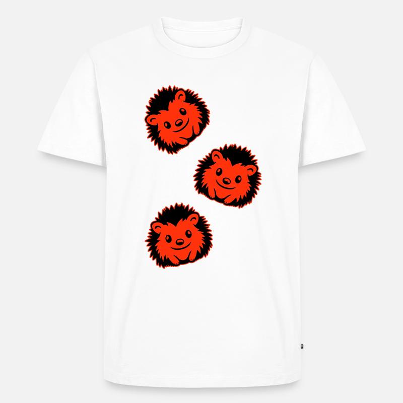 Igel Comic Niedlich - Männer Premium Bio T-Shirt - Weiß